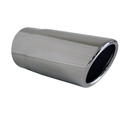 Angle Cut Rolled In STAINLESS Exhaust Tip - 2.5" Inlet - 2.75" Out (6.5" Long)