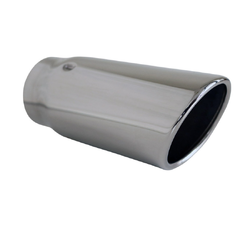 Angle Cut Rolled In STAINLESS Exhaust Tip - 2.5" Inlet - 3" Outlet (7" Long) 