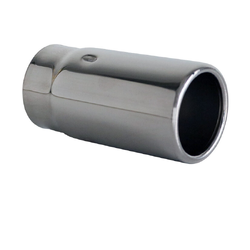 Straight Cut Rolled In STAINLESS Exhaust Tip - 2.5" Inlet - 2.75" Out 8" Long