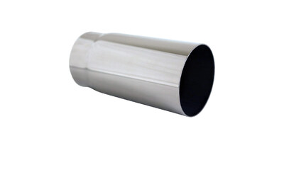 Straight Cut STAINLESS Exhaust Tip - 2.25" Inlet - 2.5" Outlet (5" Long) 