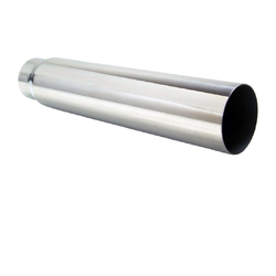 Straight Cut STAINLESS Exhaust Tip - 2" Inlet - 2.5" Outlet (18" Long) 