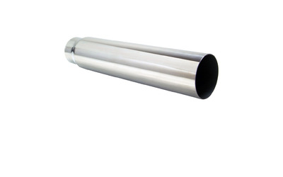 Straight Cut STAINLESS Exhaust Tip - 2" Inlet - 2.5" Outlet (12" Long) 