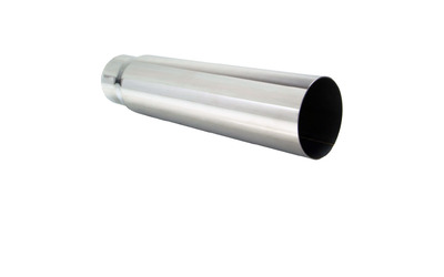 Straight Cut STAINLESS Exhaust Tip - 2.5" Inlet - 3" Outlet (12" Long) 