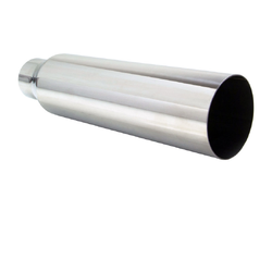 Straight Cut STAINLESS Exhaust Tip - 2" Inlet - 3" Outlet (18" Long) 
