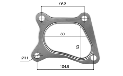 TURBO OUTLET GASKET TO SUIT SUBARU EJ20  