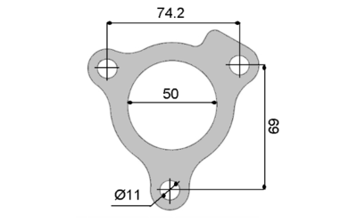 TURBO OUTLET GASKET TO SUIT MITSUBISHI 4G62 AND 4G63