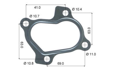 TURBO OUTLET GASKET TO SUIT MITSUBISHI TRITON WITH 4D56 MOTOR