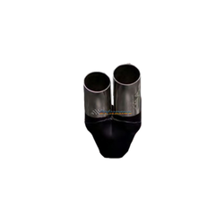 Dump Pipe STAINLESS Exhaust Tip - 2.5" Inlet - Twin 2.5" Outlet LHS
