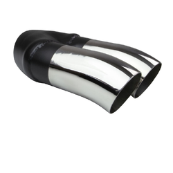 Dump Pipe STAINLESS Exhaust Tip - 2.25" Inlet - Twin 2.5" Outlet 