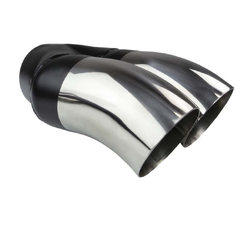 Dump Pipe STAINLESS Exhaust Tip - 2.25" Inlet - Twin 3" Outlet