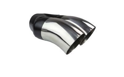 Dump Pipe STAINLESS Exhaust Tip - 2.5" Inlet - Twin 3" Outlet