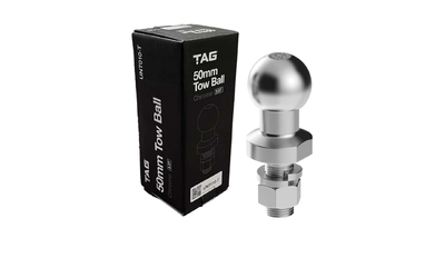 TOWBALL - 50mm Diameter, 62mm Shank, Chrome - Load Rate 3500kg