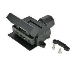TRAILER SOCKET - Universal 7 Pin Flat with Reed Switch (Closed Circuit)