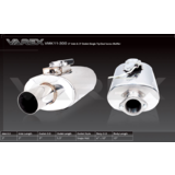 Universal Muffler 2.5" Centre/Centre - 8" x 5" x 15" Long OVAL - VAREX Valved