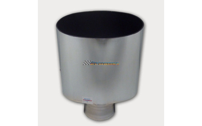 Oval Angle Cut CHROME Exhaust Tip - 3" Inlet - 140 x 80mm Outlet