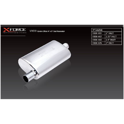 Universal Muffler 2.25" Offset/Centre - 8" x 4" x 14" Long OVAL - Megaflow