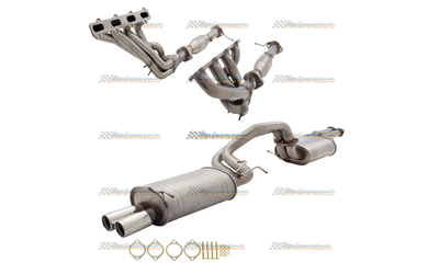 FORD FALCON BA BF V8 XR8 GT 5.4LT XFORCE STAINLESS EXTRACTORS CATS 2.5" EXHAUST