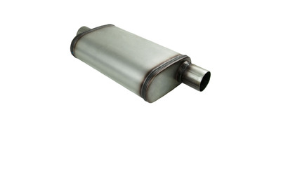 Universal Muffler 2.5" Offset/Centre - 9" x 4" x 14" Long OVAL - Megaflow