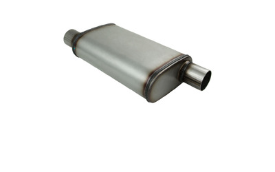 Universal Muffler 2.5" Offset/Offset - 9" x 4" x 14" Long OVAL - Megaflow