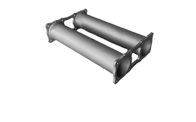 Twin 4" Pipe Only Assembly - Toyota Landcruiser VDJ79R Series 4.5L Dual Cab Ute
