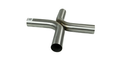 2" 51MM EXHAUST KISS X CROSS MERGE PIPE STAINLESS STEEL 90 DEGREE BENDS