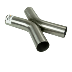 X-PIPE - 2.25" (57mm) OD - 45 Degree Bends - 304 Stainless Brushed