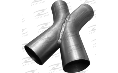 2.5" 63MM EXHAUST KISS X CROSS MERGE PIPE MILD STEEL 2 1/2