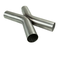 X-PIPE - 3" (76mm) OD - 45 Degree Bends - 304 Stainless Brushed