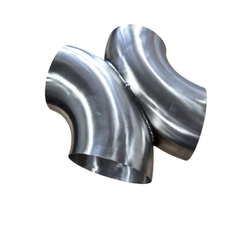 X-PIPE - 3" (76mm) OD - 90 Degree Bends - 304 Stainless Brushed