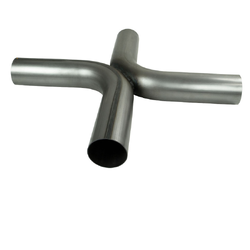 3.5" 89MM EXHAUST KISS X CROSS MERGE PIPE MILD STEEL 90 DEGREE BENDS