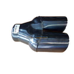 Angle Cut Inner Cone BLACK GLOSS Exhaust Tip - 3" Inlet - Twin 3.5" Outlet
