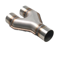 EXHAUST Y-PIPE - Twin 2.5" (63mm) - Single 2.5" (63mm) Pressed Collector