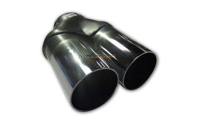 2.5" TWIN OUTLET STRAIGHT CUT CHROME EXHAUST TIP