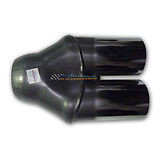 3" TWIN OUTLET STRAIGHT CUT CHROME EXHAUST TIP