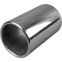 Straight Cut Rolled In STAINLESS Exhaust Tip - 3" Inlet - 3" Outlet (5" Long)