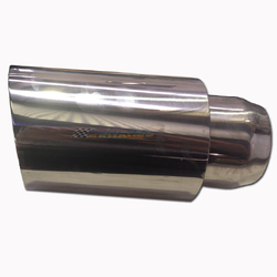 Angle Cut Inner Cone STAINLESS Exhaust Tip - 2.25" Inlet - 4" Outlet (8" Long)
