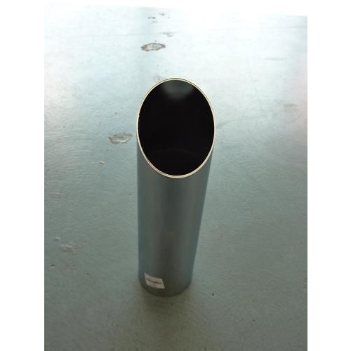 2/" 51mm CHROME EXHAUST TIP ANGLE CUT ROLLED IN