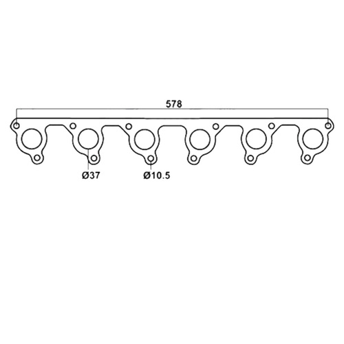 Ford crossflow exhaust gasket #8